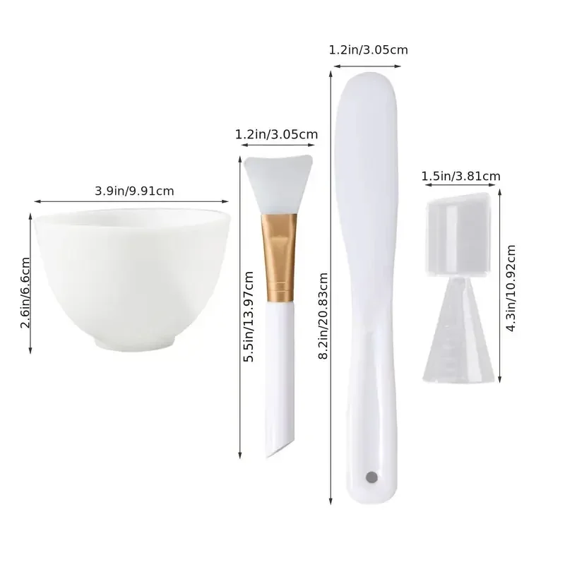 Face Mask Mixing Bowl Set DIY Facemask Mixing Tool Kit with With Face Wash Headband Facial Mask Bowl Spatula Stick Skincare Tool