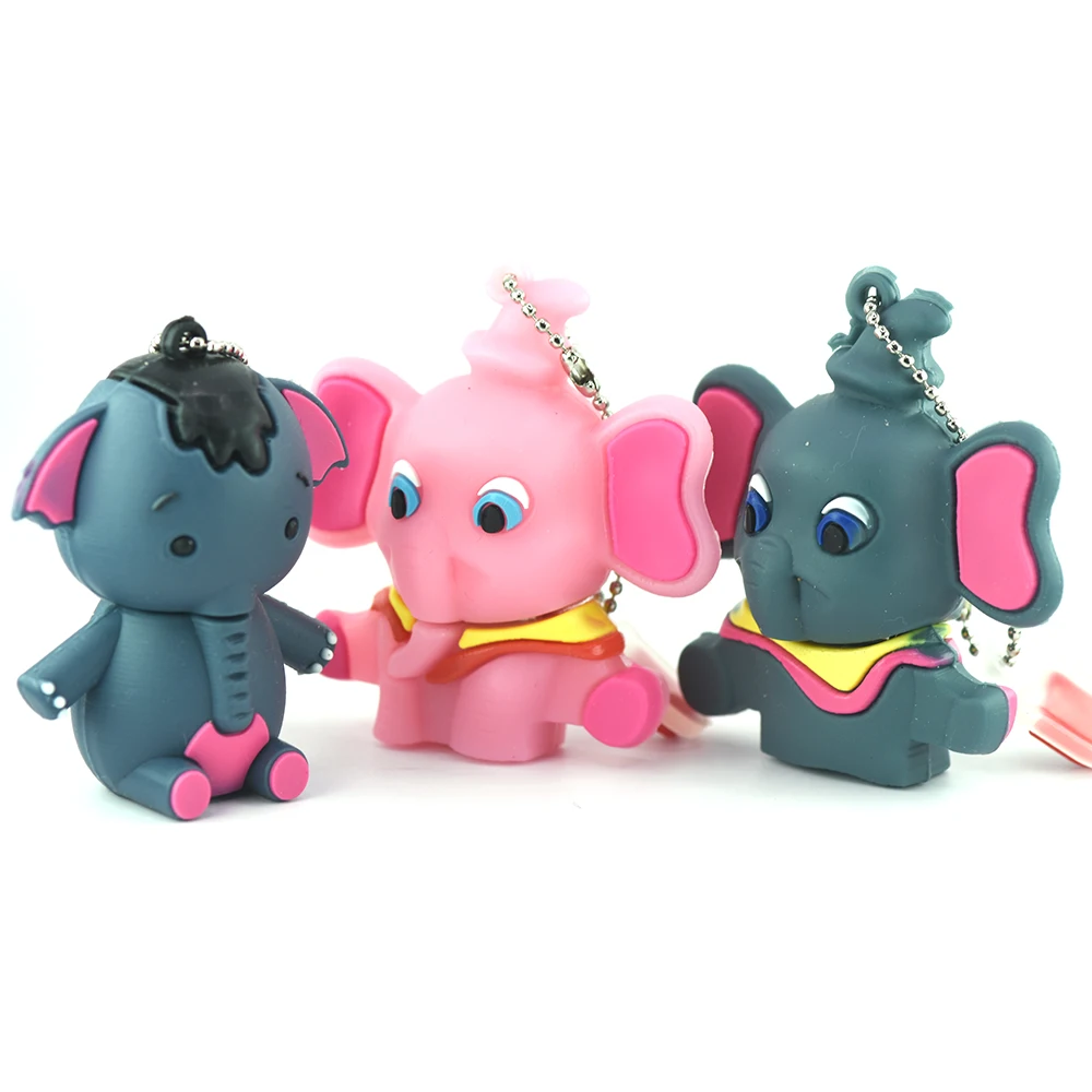 Usb แฟลชไดร์ฟการ์ตูน Cobra 128GB น้อยน่ารักไก่สีเหลือง4GB Pendrive สัตว์ช้าง8GB 32GB U Disk 64GB หน่วยความจำ