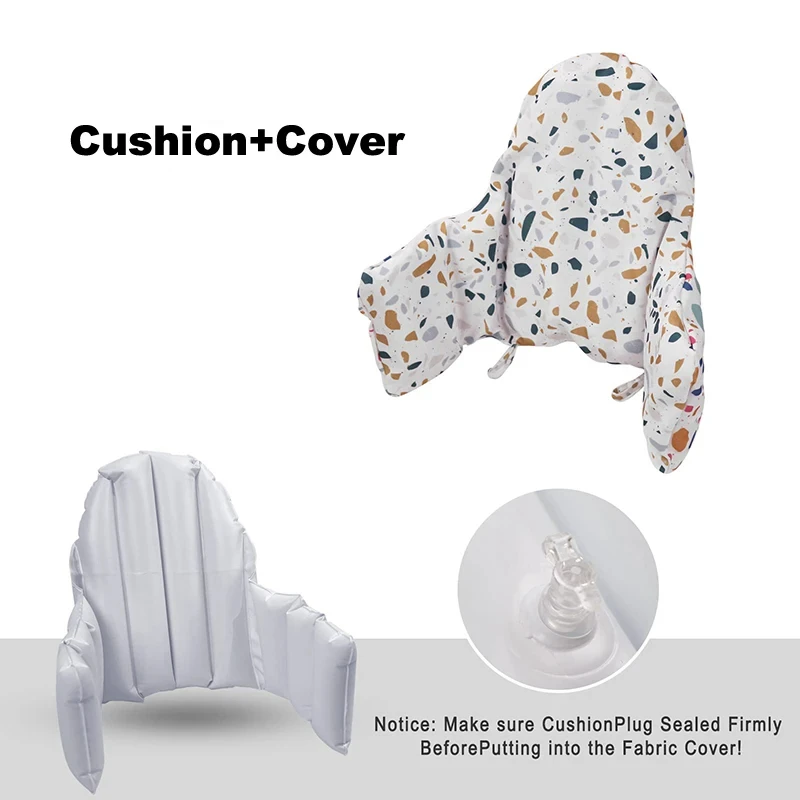 Infant Seat Puffs Built-in Inflatable High chair Back Cushion High Chair Cushion Baby Sofa Feeding Chair Seat High Chair Cover