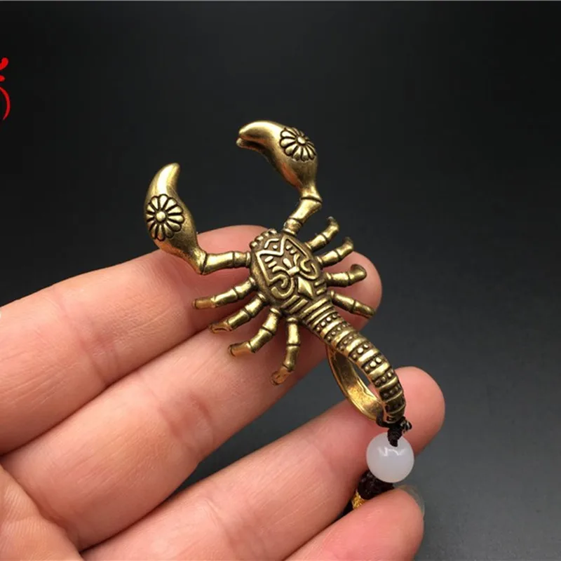Retro Men's Scorpion Pendant Necklace Clavicle Chain Brass Ladies Gold Brand New Korean Style European and American Fashion Jewe
