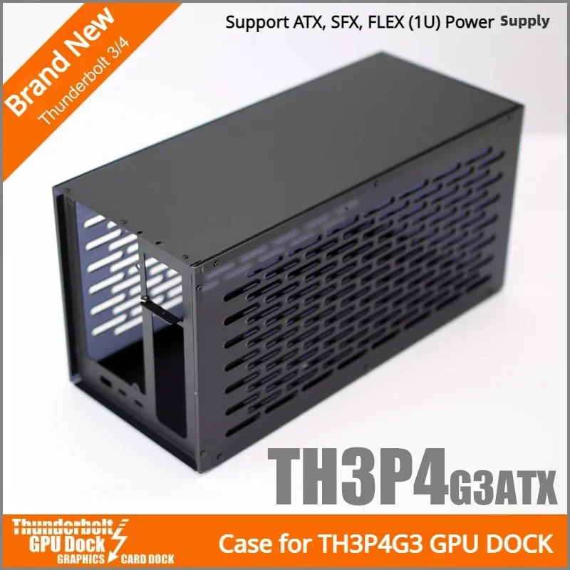 Aluminum Case TH3P4G3 Thunderbolt-3/4 GPU Dock Metal Frame Chassis External Graphics Card BOX for ATX SFX FLEX (1U) Power Supply