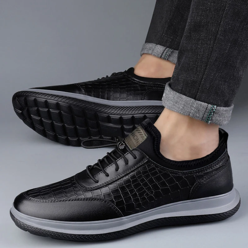 Zapatos informales sencillos Para hombre, zapatillas cómodas Para conducir, con cordones, Para exteriores, Otoño, 2023