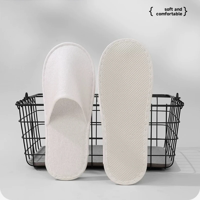 Disposable Slippers Soft Non‑Slip Portable Guest Slippers Lightweight Travel Hotel Slippers for Unisex Spa Home Indoor Guest Use