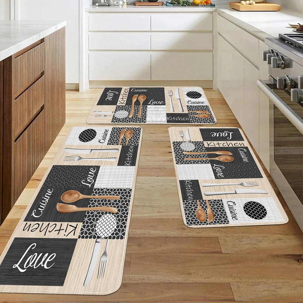 Kitchen Mat Simple Carpet Household Door Mats Rug Hallway Decor Carpet Bathroom Entrance Doormat Anti Slip Absorb Water