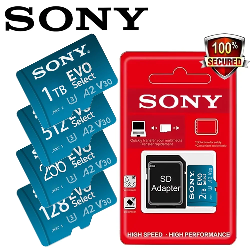 SONY 2TB SD Memory Card Class10 A2 Micro TF SD Card 128GB sd card 256GB 512GB micro tf sd memories For Camera Nintendo Switch