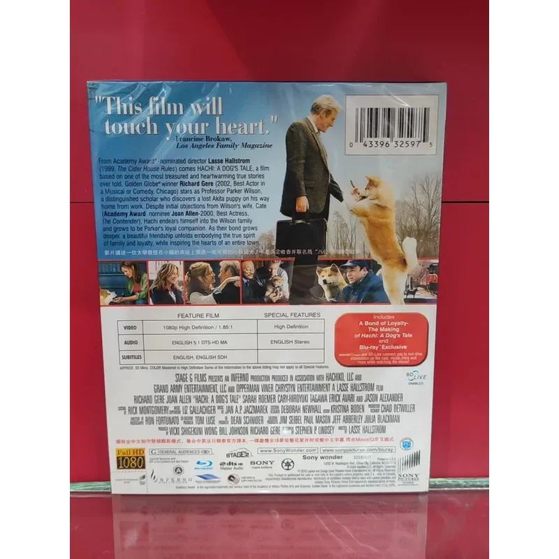 Brand New Unopened Blu-ray Loyal Dog Hachiko Story Classic Tearjerker Movie