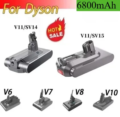 

For Dyson V6 V7 V8 V10 V11 V12 12.8mAh Battery Vacuum Cleaner Battery SV12 Battery for Cyclone Animal Cyclone Total Clean
