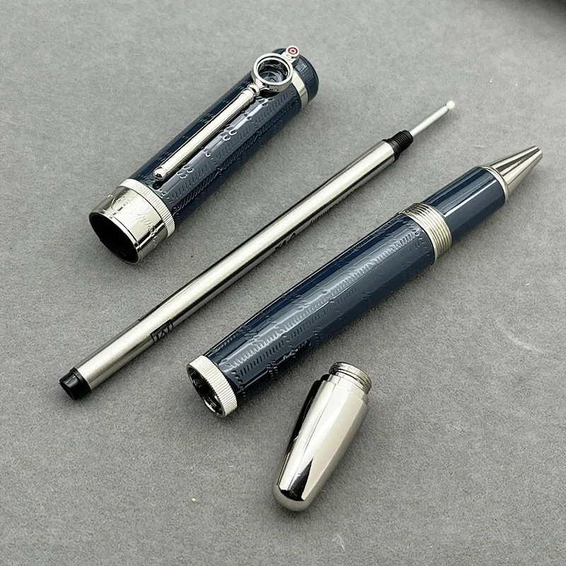 قلم حبر جاف فاخر رولربال المحقق أسطورة أقلام نافورة سوداء باللون الأزرق الداكن Git