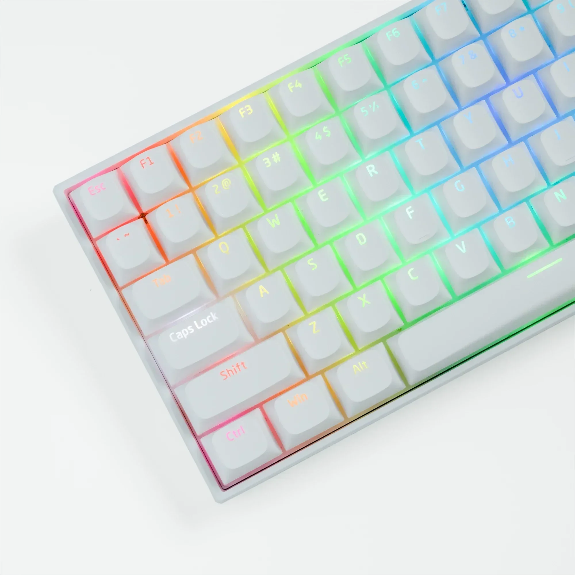 

Horizon Line Pudding Keycaps White Keycaps for Mechanical Keyboard Shine Through Key Cap Set 117 Keys