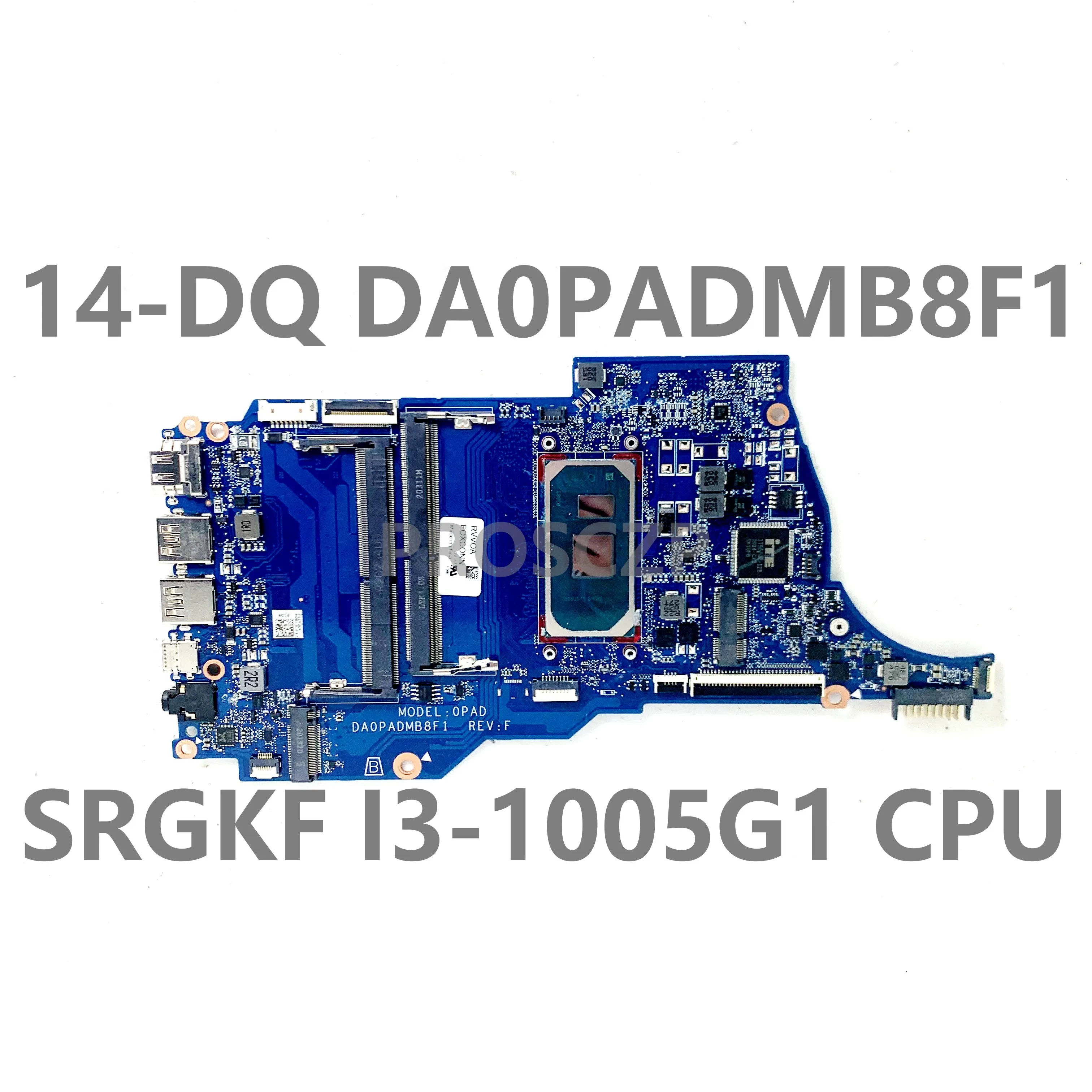 DA0PADMB8F1 carte mère de haute qualité pour HP pavillon occupation DQ 14S-DQ carte mère d'ordinateur portable avec SRGKF I3-1005G1 CPU 100% entièrement testé OK