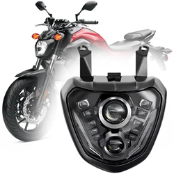 ヤマハMT-07,fz07,2014, 2015, 2016, 2017,mt07,FZ-07用LEDヘッドライトアセンブリ,ハイビームおよびロービームアクセサリー