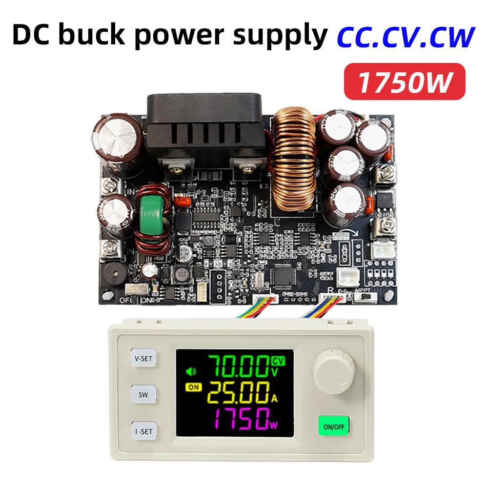 XY7025 CNC stabilizowany zasilacz napięciowy przetwornica CC CV stałe napięcie stały prąd moduł obniżający 70 V/25 A/1750 W