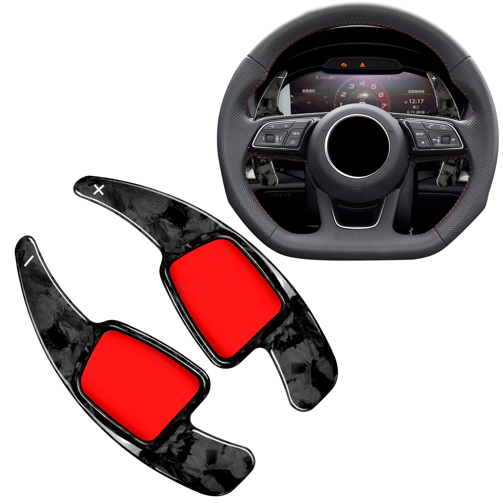

Carbon Fiber Paddle Shifter Extensions for Audi S5 S3 A5 A4 A3 Q5 Q3 Q8 SQ7 Q7 SQ8 Steering Wheel Paddle Shift accessories 2024