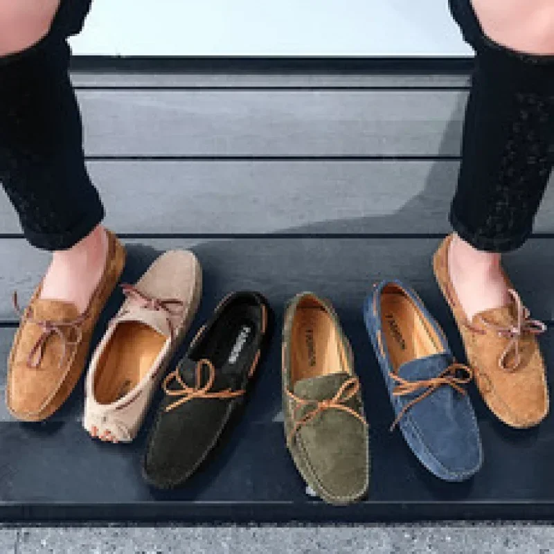 

Authentic Leather Loafers Slip-on Casual Leather Shoes First Layer Cowhide Soft Bottom Soft Leather Men's Breathable Shoes