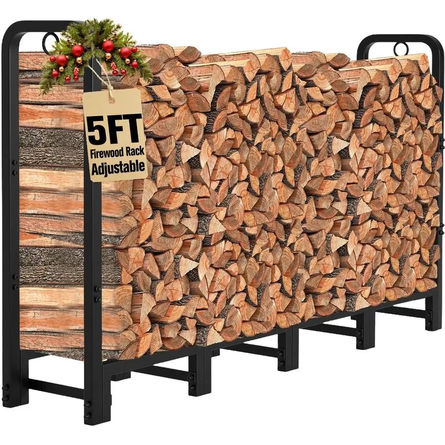 5Ft Firewood Log Ra… - image