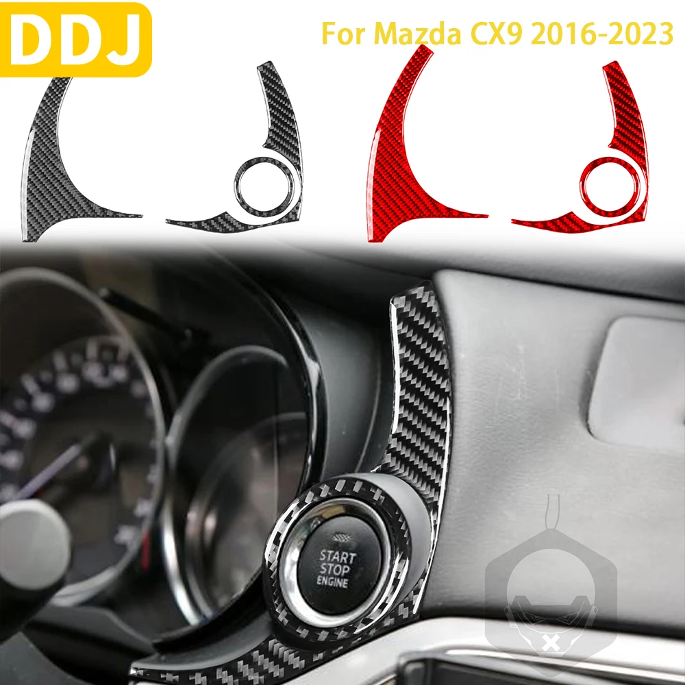 

For Mazda CX9 2016-2023 Accessories Carbon Fiber Car Interior Speedometer Side Instrument Panel Trim Sticker Decoration