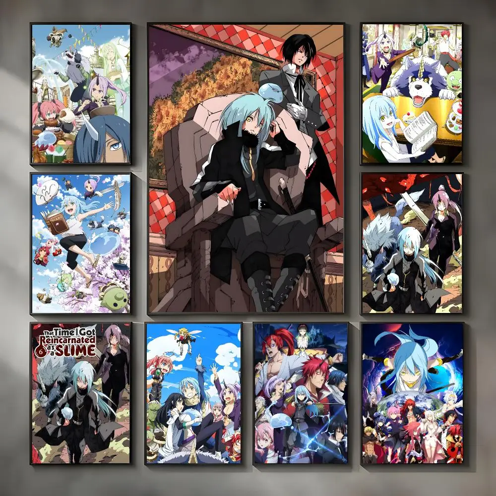 Fantasy Anime T-That Time I Got Reincarnated As A Slime Poster Modern Interior Wall Decor & Trendy Home Highlights
