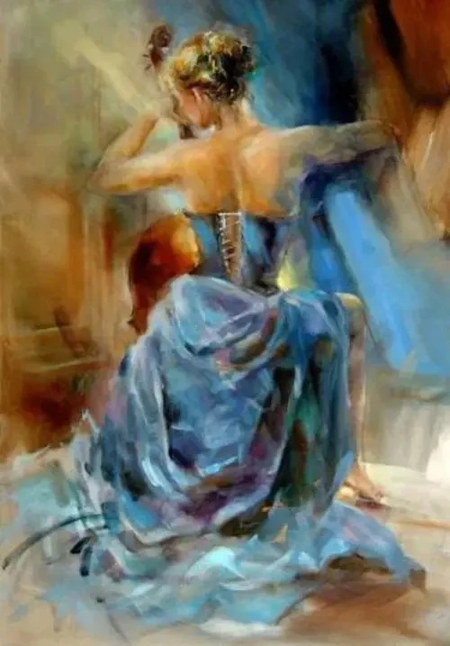

Sexy Hot Romantic Frameless Oil Painting Canvas Home Decoration Picture Hand Painted Wall Decor Painting Dancing Sexy Lady