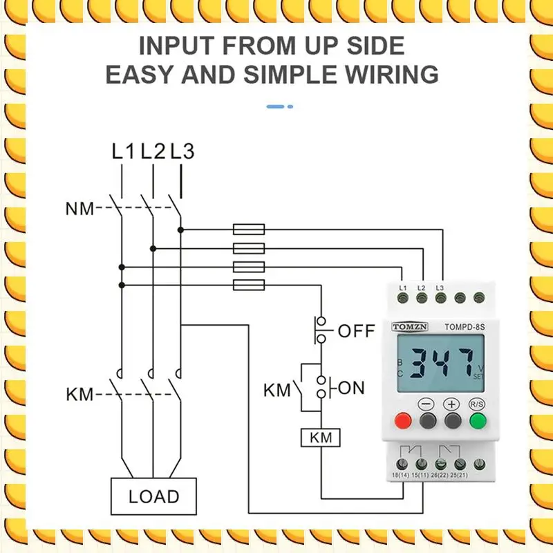

BAAU 4X 3 Phase Din Rail Adjustable Under Over Voltage Protector Voltage Monitoring Sequence Protection Relay