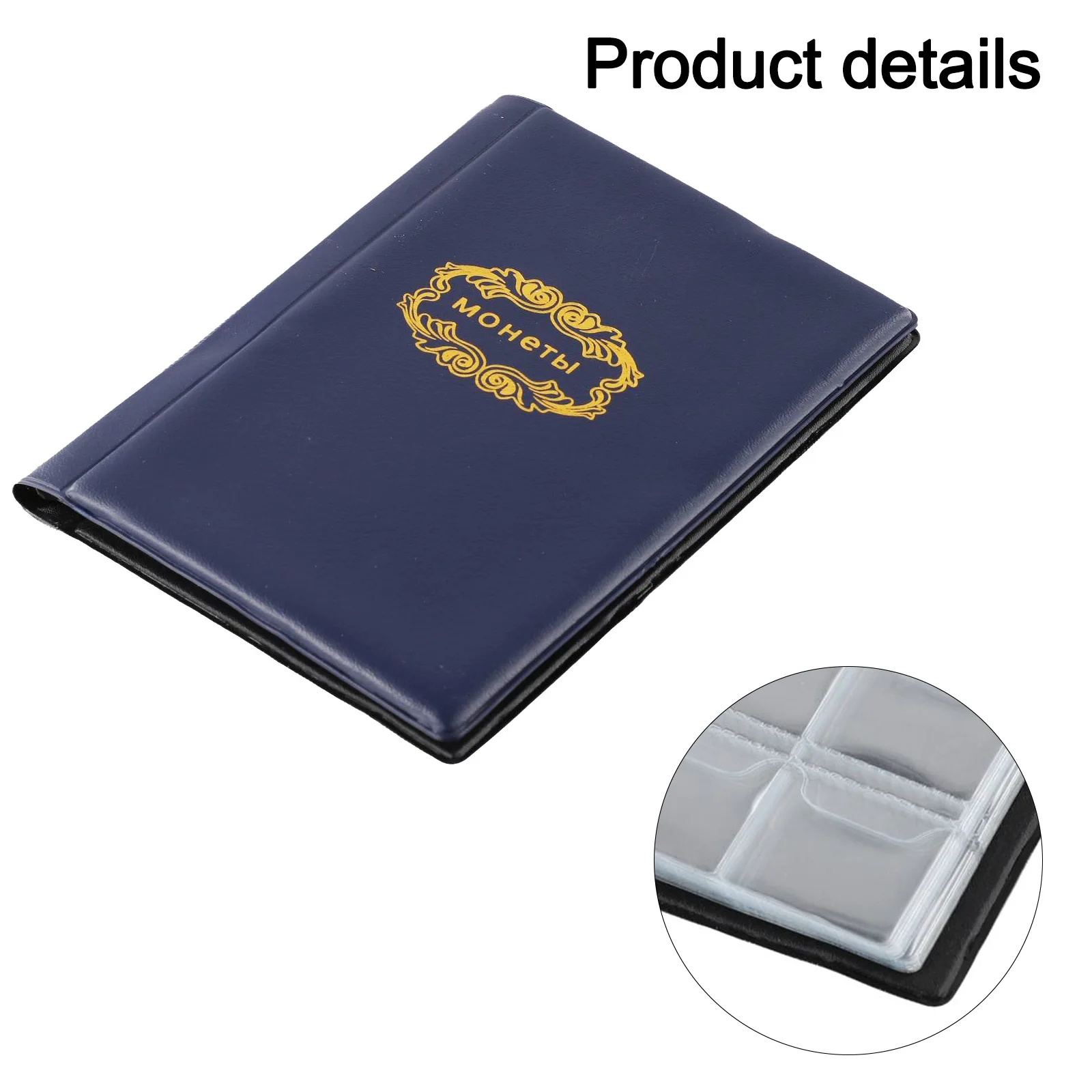 Coin Album Collection Book None - Store And Display Black Blue PVC Inner Page Red Your Commemorative Coin Album