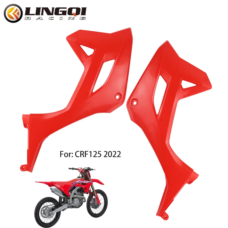 

LINGQI RACING Motorcycle Side Mudguard Fairing Body Plastic Cover Kit Set Front Fender for CRF125 110 2022 Motocross Accessories