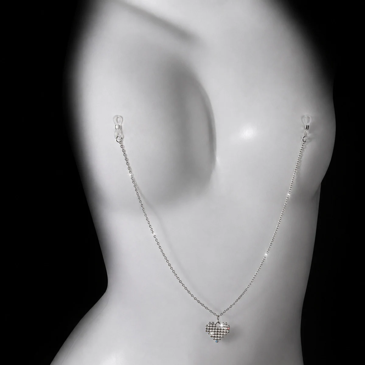 Simple Metal Heart Nipple Chain Bra No Piercing Accessories Gift 2026 Summer Bikini Chest Chain Harness Lingerie Women Jewelry