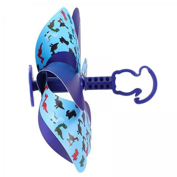 Plastic Windmill Pinwheel Bike Handlebar Accessory Three Dimensional Cartoon Design for Kids Scooter Tricycle Pushchair