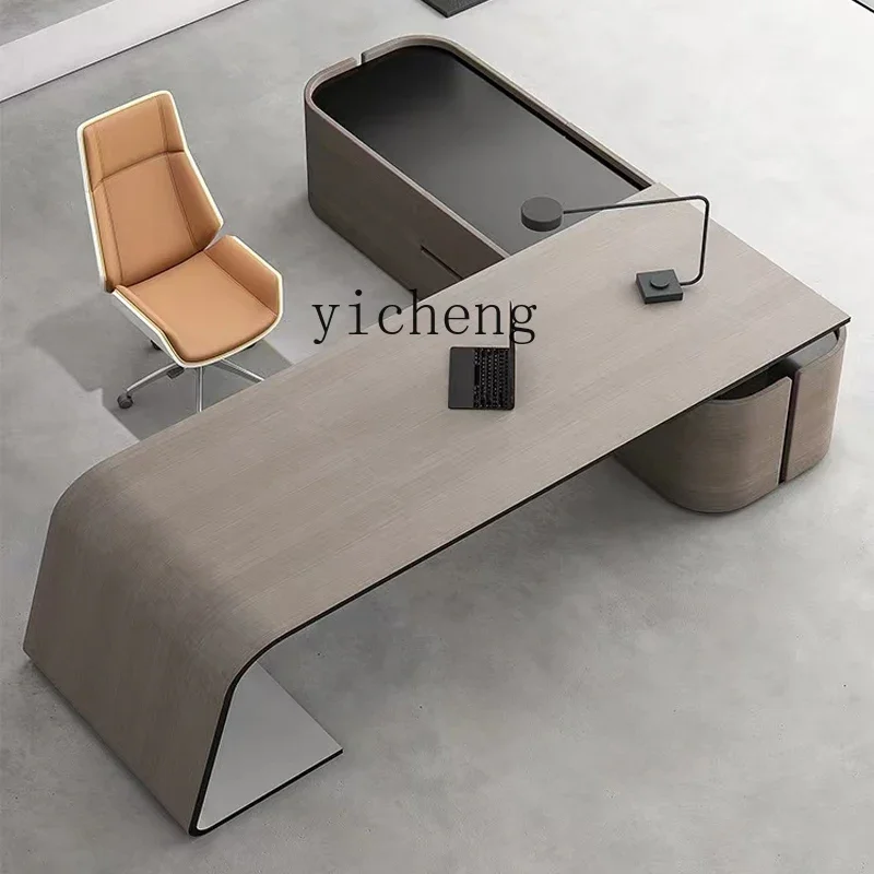 O-6  boss tle president tle simple modern atmosphere single class desk oice general manager high-end desk