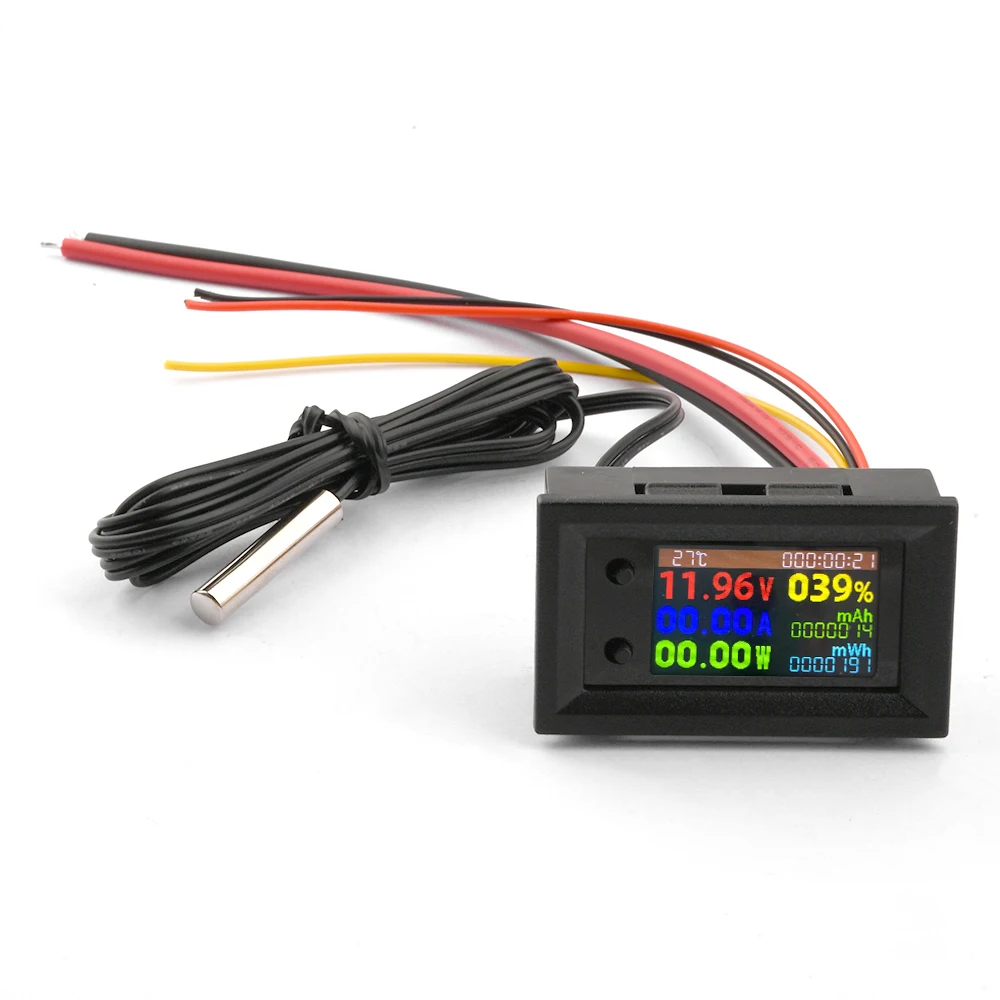 8 w 1 cyfrowy multimetr DC 4-30V 10/50/100A moc woltomierz energii amperomierz watomierz Tester pojemności wyświetlacz termometr LCD