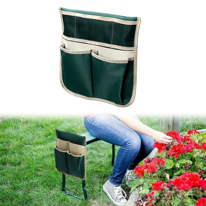 1/2pcs Folding Gardening Tools Chair Pouch Portable Multi Pocket Garden Benches Cloth Storage Bags Camping Stool Bag