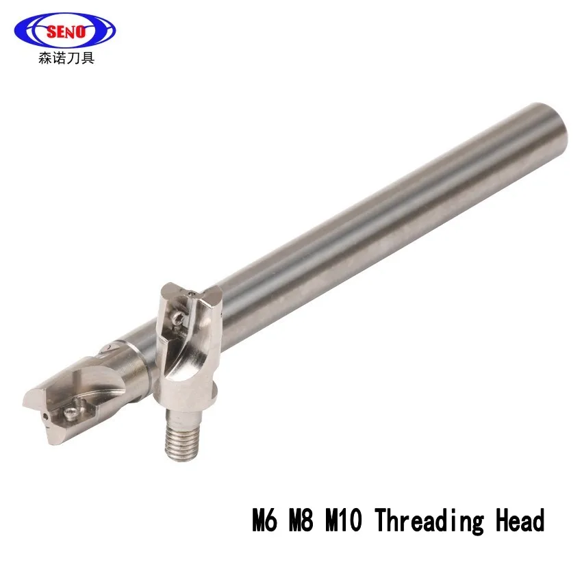Mft 08 10 12 14 15 16 19 20 25 100l 150l 200l Anti Choque Carboneto de Fresagem Cnc Haste de Aço Barra Chata Mft m6 m8 M10 Enfiando a Cabeça