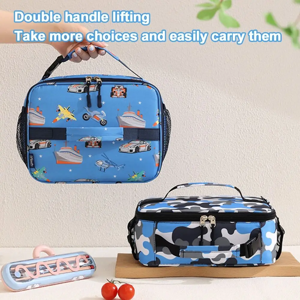 Cute Large Capacity Lunch Bag Portable Leakproof Insulated Lunch Box Cartoon Thickened Tote Bag for Girls Boys