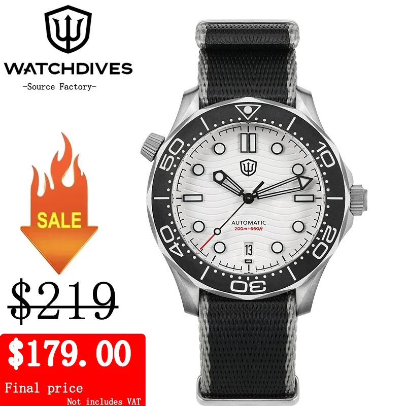 

Watchdives WD007 V4 Titanium NTTD Dive Watch PT5000 Automatic Movement Sapphire Super Luminous Domed Crystal 42mm Men Watches