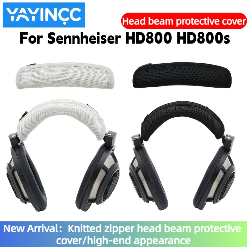 

Headphone Head Beam Cover For Sennheiser HD800 HD800s Earphone Zipper knitted fabric headband protective cover Advanced feeling