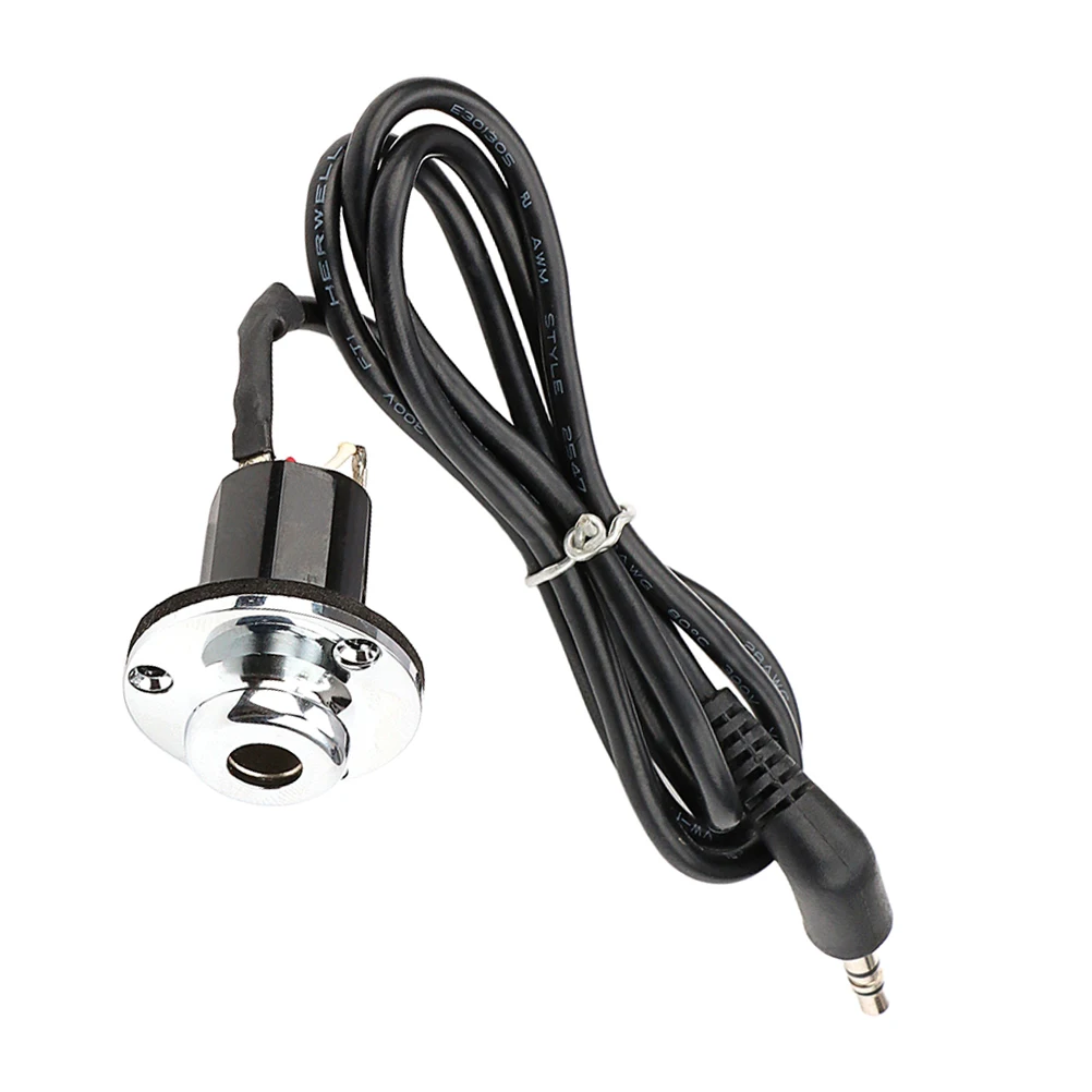 

Acoustic Guitar Pickups Tail Pin Jack Input Socket Cable 6.35mm Female End Plug 3.5mm Output Socket Guitar Fittings