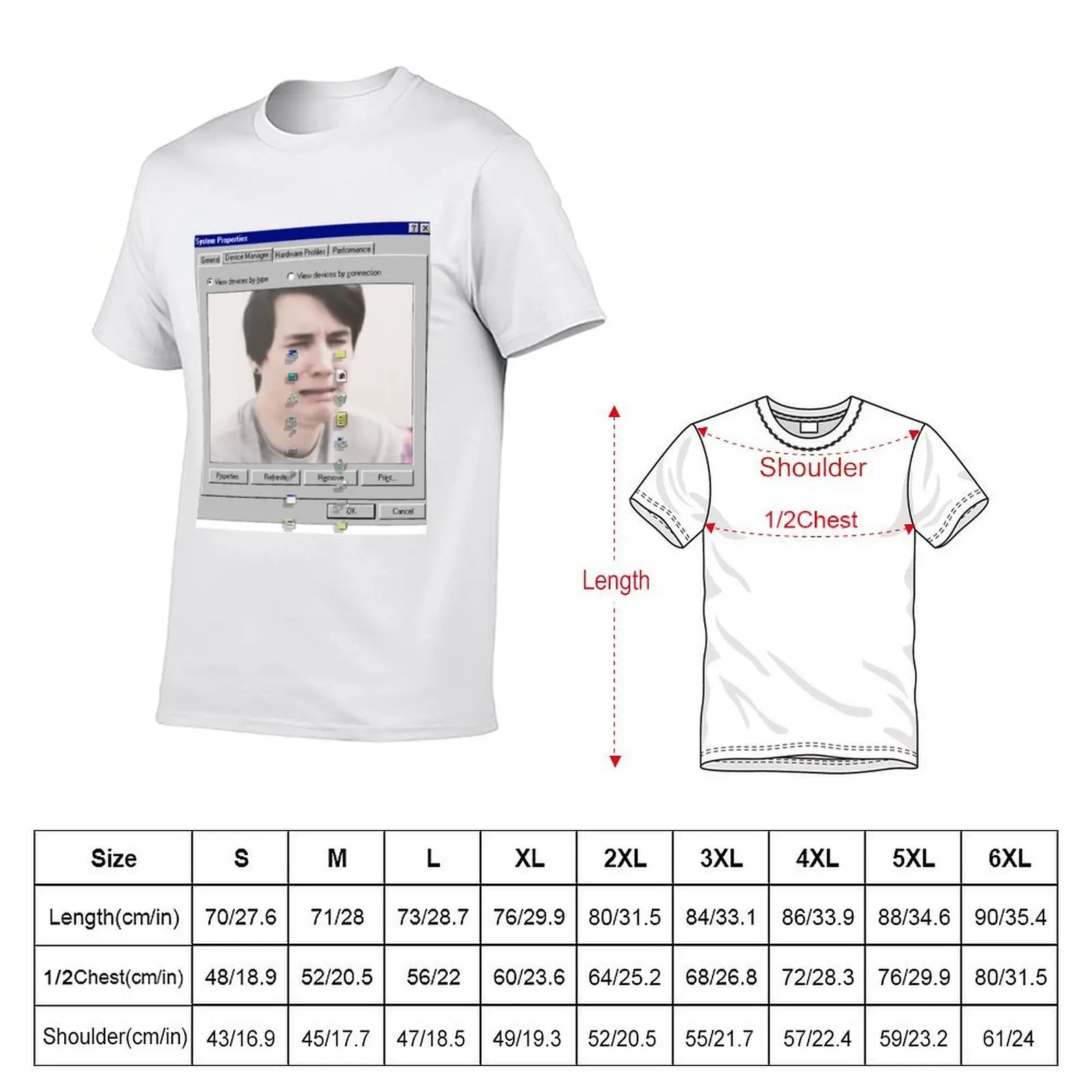 Dan crying T-Shirt shirts graphic tee boys whites Men's cotton t-shirt