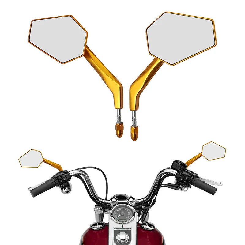 Oxidized Gold Rear View Side Mirrors Fit For Harley Electra Street Road Glide 1982-up