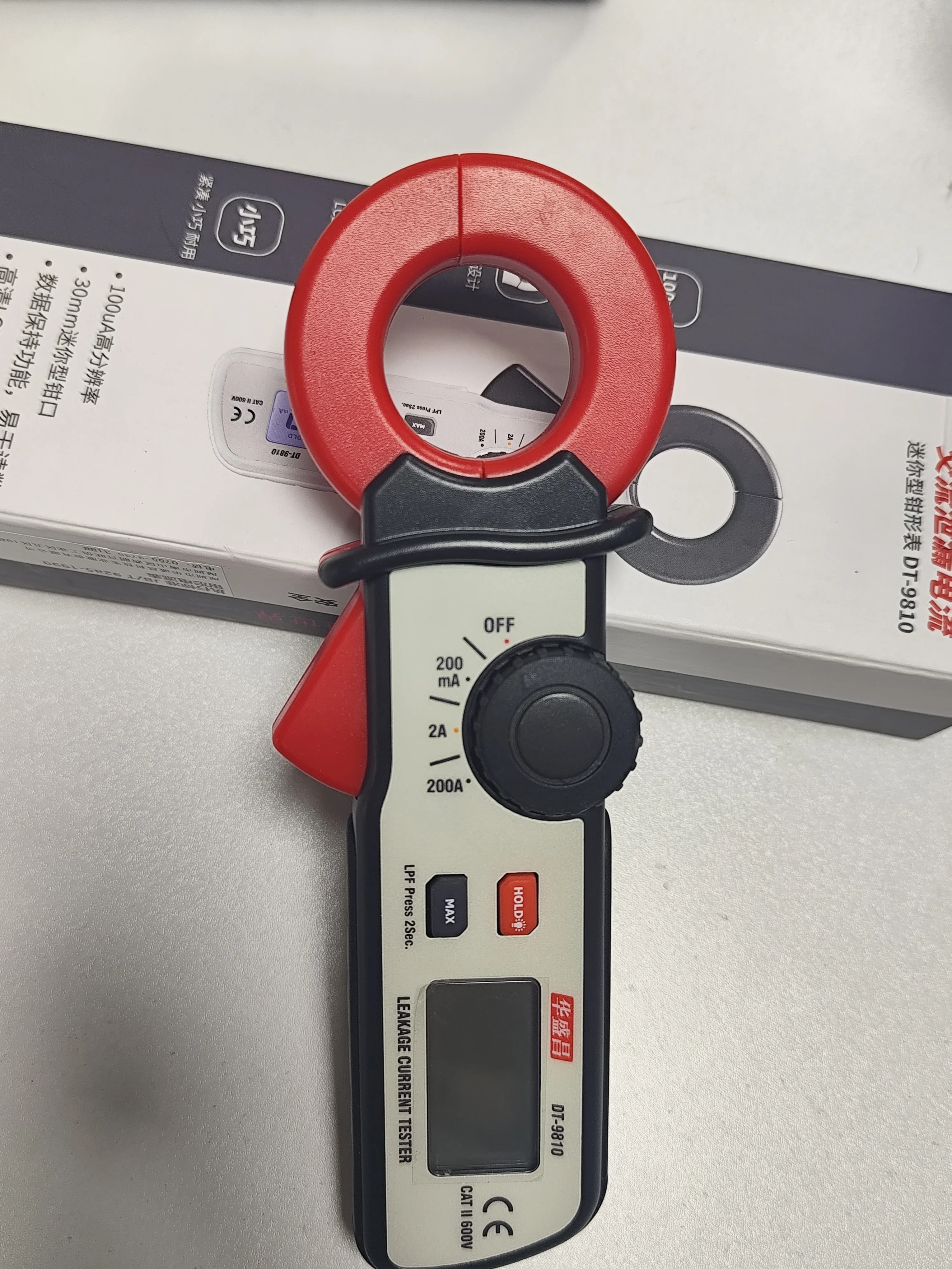 Electrical Maintenance Instrument DT‑9810 AC Leakage Current Clamp Meter, 30mm Jaw Clip‑on Type Multimeter Tester