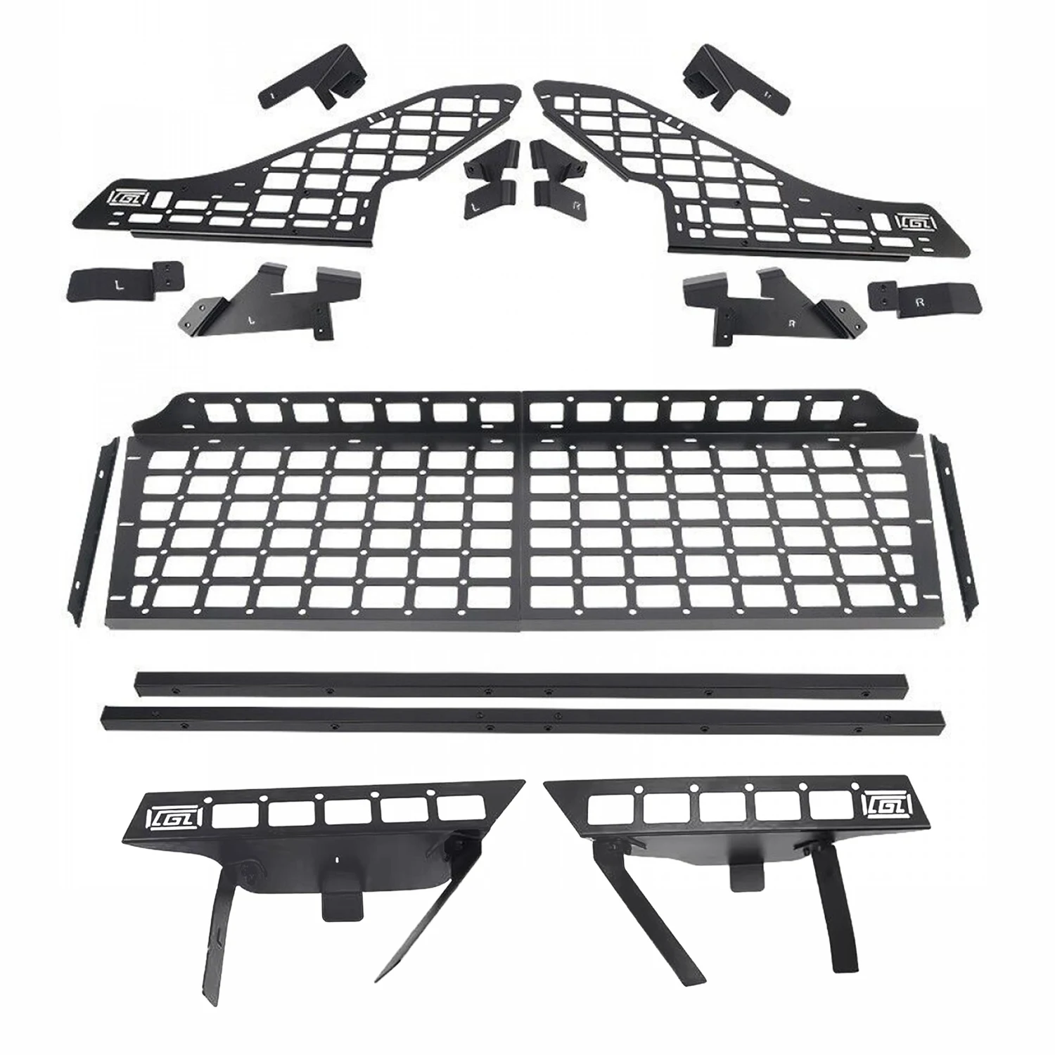 

For Honda CRV CR-V 2023-2026 MOLLE Panel Car Rear Trunk Side Window Center Shelf Storage Boxes Debris Rack Interior Alloy