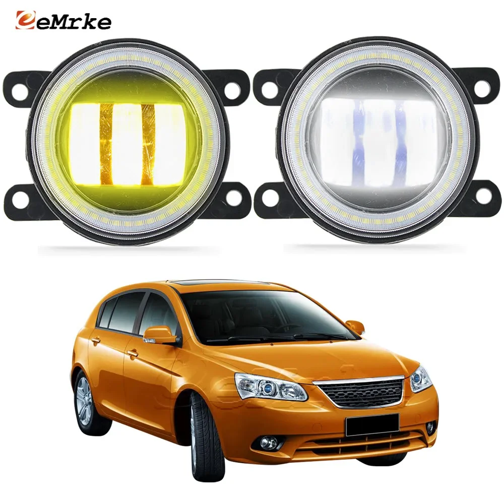 

LED Car Fog Lights Assembly for Geely EC7 RV EC715 RV 5D 2009-2017 w/ Lens 6400lm Headlights Angel Eye DRL Daytime Running Light