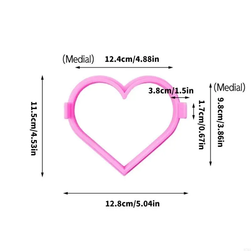 

97BA Heart Silicone Pancake Molds Effective Baking Mould For Family Breakfasts