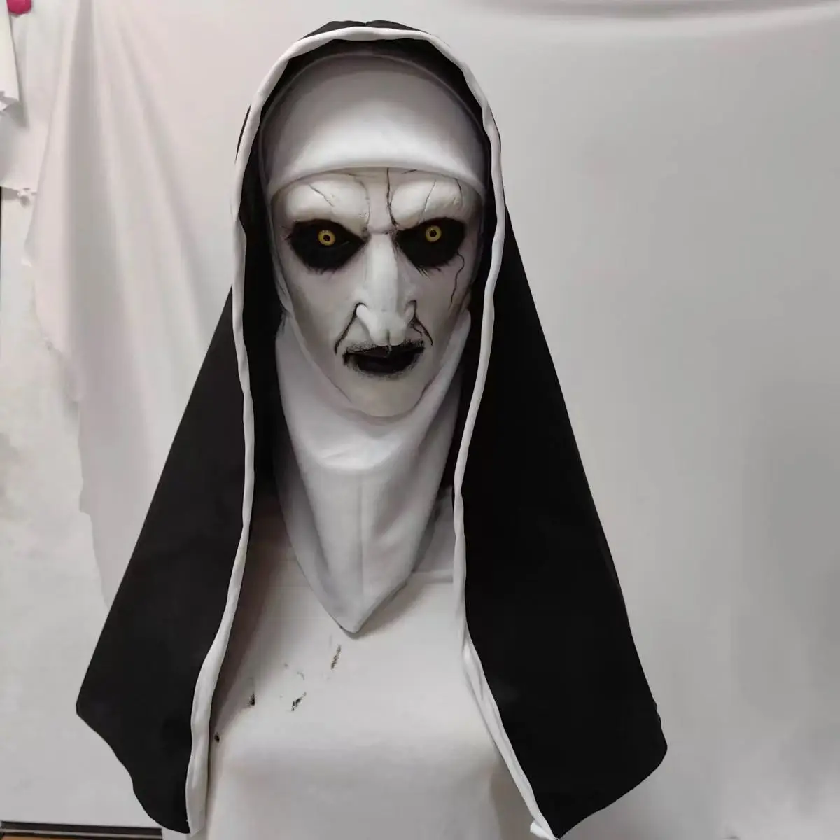 

Men Nun Mask Costume Horror Movie Nuns Masks Cosplay For Adult Women Scary Carnival Halloween Costumes Props