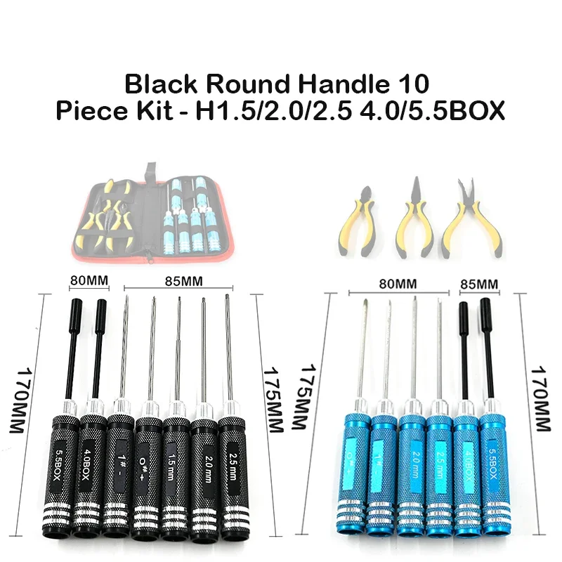 

10pcs/set Ball Link 10 in 1 RC Helicopter Screwdriver Pliers Hex Hand Repair Tools Kits(1set) rc tools set Dropship