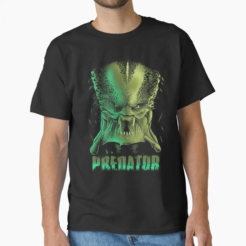 

Retro Horror Sci-Fi Predator Gift T shirt Jungle Hunter Alien Warrior tee 0731 Short Sleeve Graphic Clothes All size Tops S-6XL