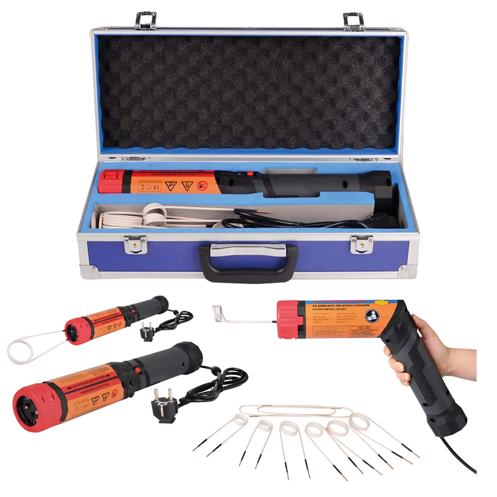 8 coils 1.1KW Plus Magnetic Induction Heater Rotating Type Handheld Mini Heater Bolt Remover Repair Machine