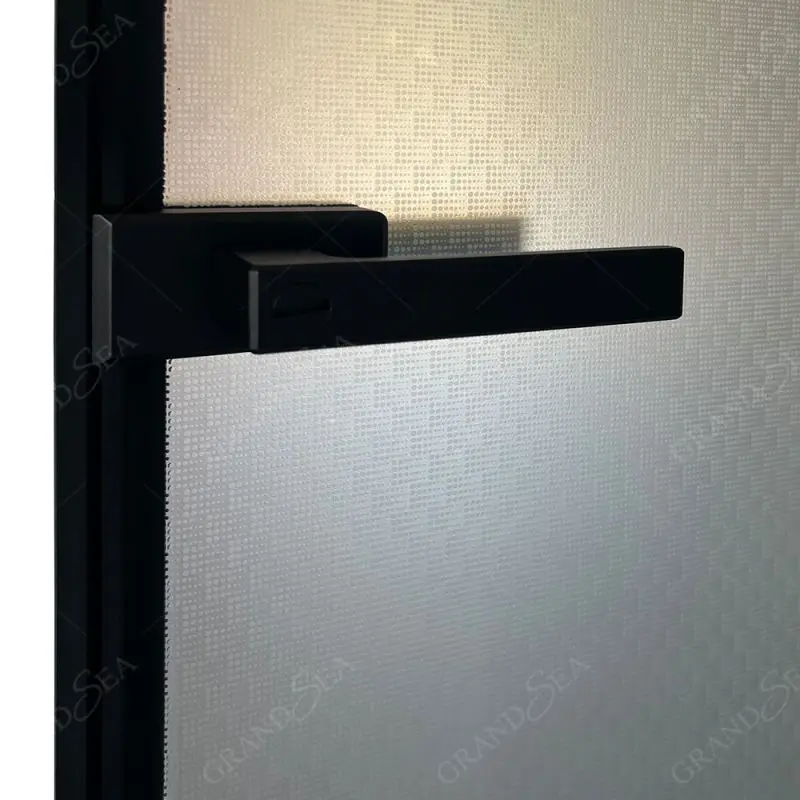 Custom. Cheap smoked glass interiorwhite aluminum frame bathroomhotel interior french double swing door