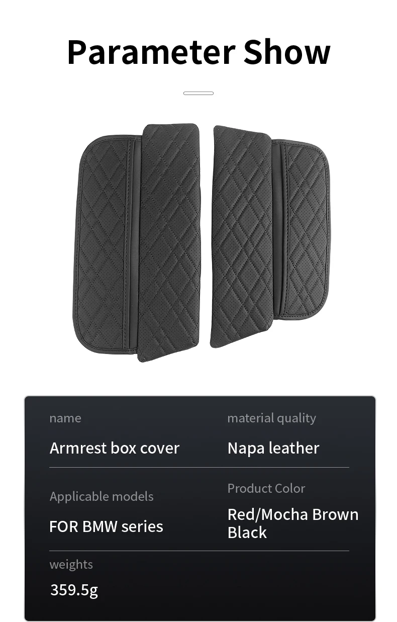 Car Central Armrest Pad For BMW G30 G38 G32 6GT 2018-2023 LHD Auto Center Console Arm Rest Box Cover Mat Protective Accessories