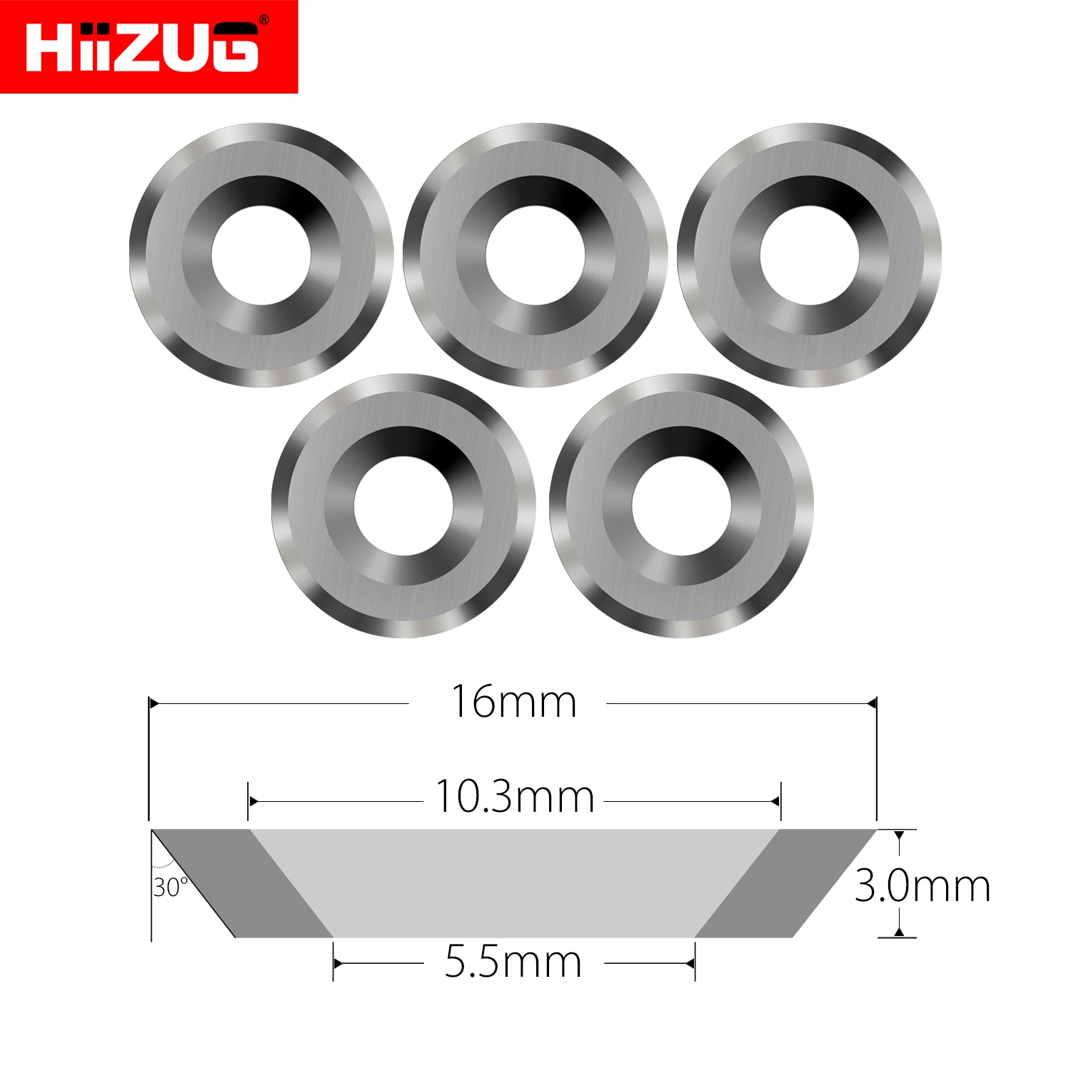 Imagem -02 - Inserções de Carboneto Redondo para Woodtorning Ferramentas de Torneamento Negativo Cortadores de Substituição para Torno Ferramentas de Carpintaria 16 mm Pcs