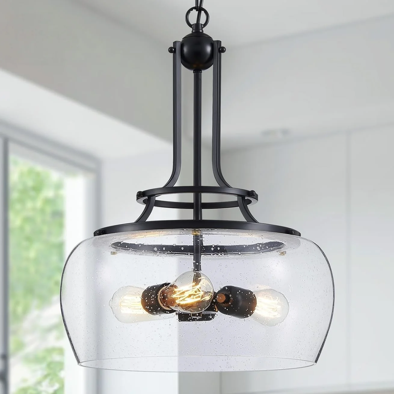Franklin Iron Works Charleston Chandelier American Retro Glass Led Chandelier Decoration Living Dining Room Lighting Fixtures