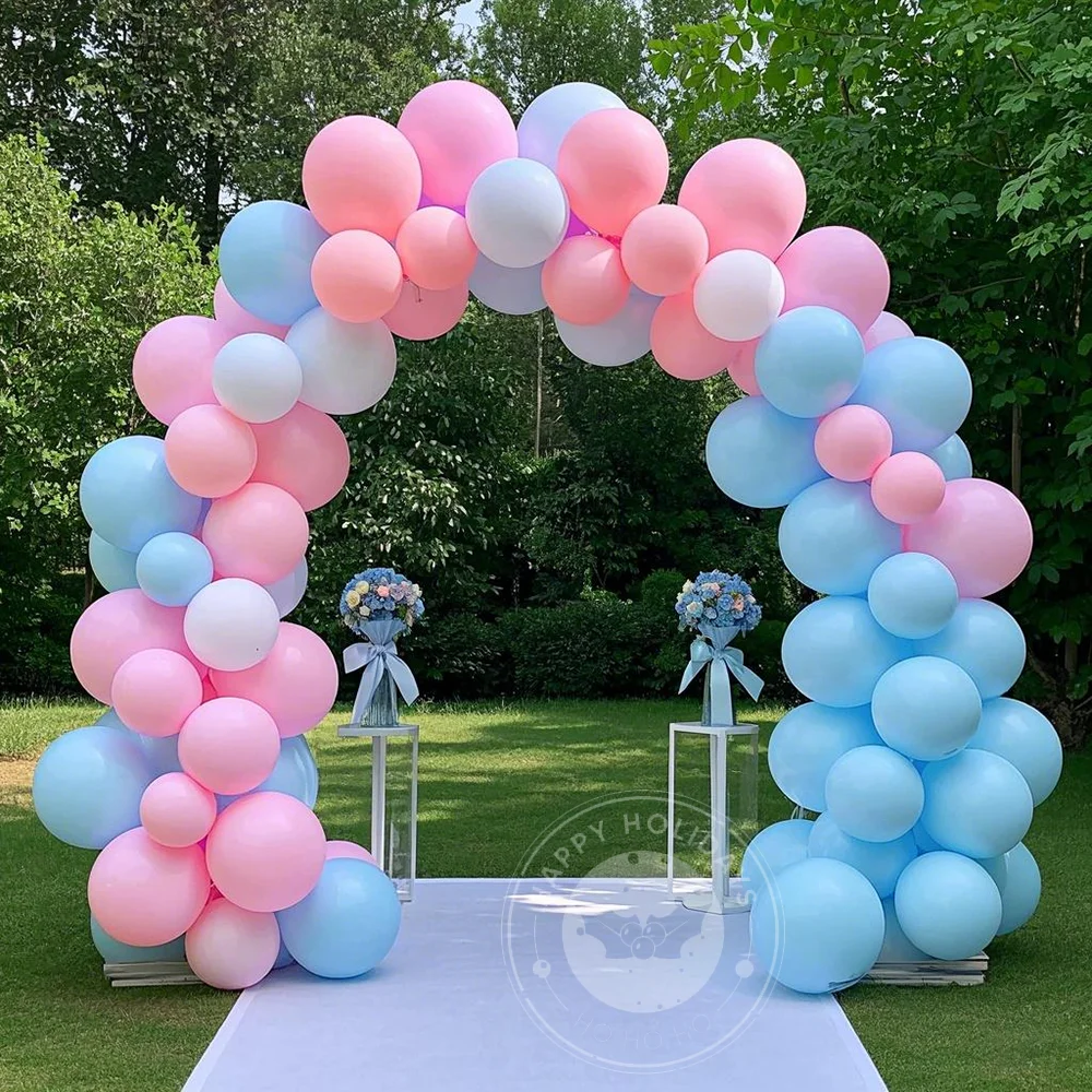 

5-36inch Macarone Blue Pink Balloon Thickened Latex Baloon Used Happy Birthday Party Wedding Baby Shower 1 Year Old Decoration